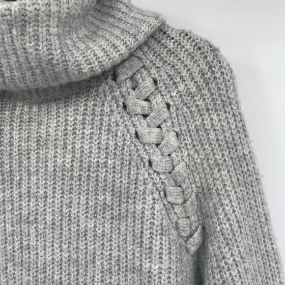 Moth Anthropologie Women's Gray Turtleneck Knit Sweater Size Small - Picture 7 of 8